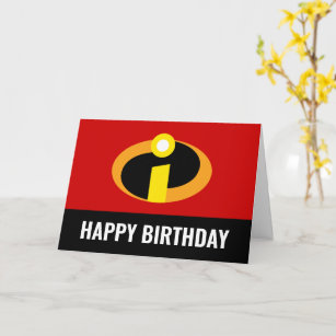 The Incredibles Logo Superhero Birthday Card