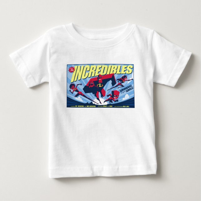The Incredibles movie poster Disney Baby T-Shirt (Front)