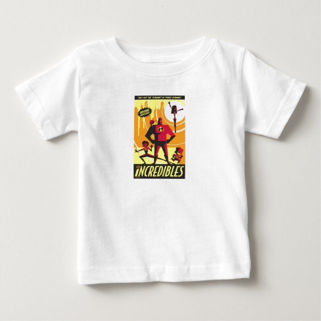 The Incredibles Poster Art Disney Baby T-Shirt (Front)