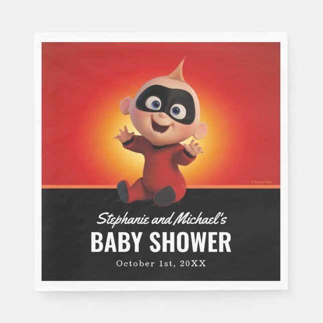 The Incredibles Superhero Baby Shower Napkins (Front)