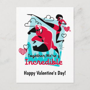 The Incredibles   We're Incredible Valentine Holiday Postcard