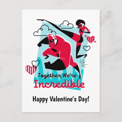 The Incredibles | We're Incredible Valentine Holiday Postcard