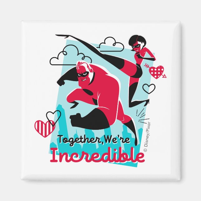 The Incredibles | We're Incredible Valentine Magnet (Front)