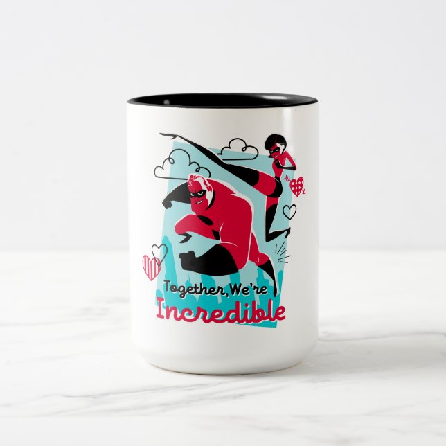 The Incredibles | We're Incredible Valentine Two-Tone Coffee Mug (Center)