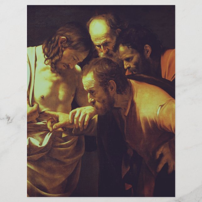 The Incredulity of Saint Thomas by Caravaggio Flyer (Front)