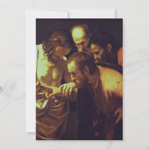 The Incredulity of Saint Thomas by Caravaggio Invitation