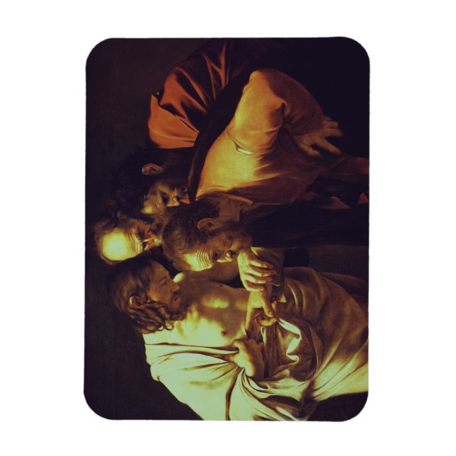 The Incredulity of Saint Thomas by Caravaggio Magnet (Vertical)