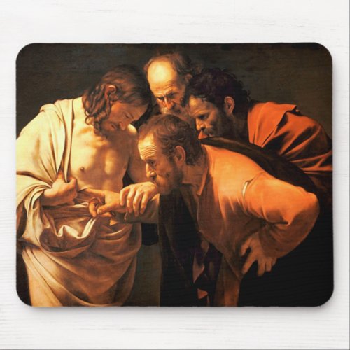 The Incredulity Of Saint Thomas By Caravaggio Mouse Pad
