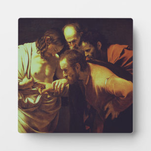 The Incredulity of Saint Thomas by Caravaggio Plaque