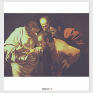 The Incredulity of Saint Thomas by Caravaggio Sticker