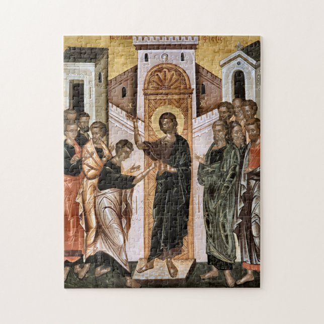 The Incredulity of Thomas Orthodox Christian Icon Jigsaw Puzzle (Vertical)