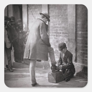 The Independent Shoe Black, from 'Street Life in L Square Sticker