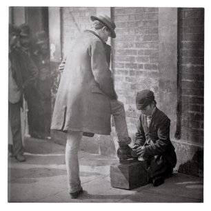 The Independent Shoe Black, from 'Street Life in L Tile