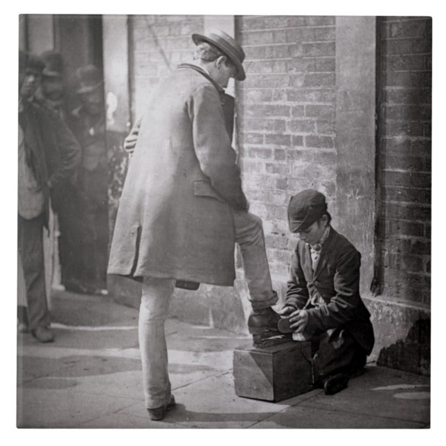 The Independent Shoe Black, from 'Street Life in L Tile (Front)