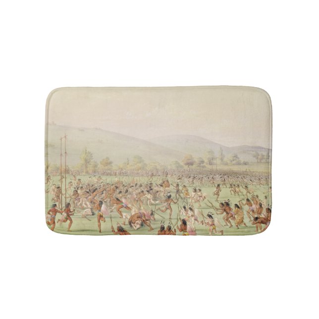 The Indian Ball Game, c.1832 Bathroom Mat (Front)