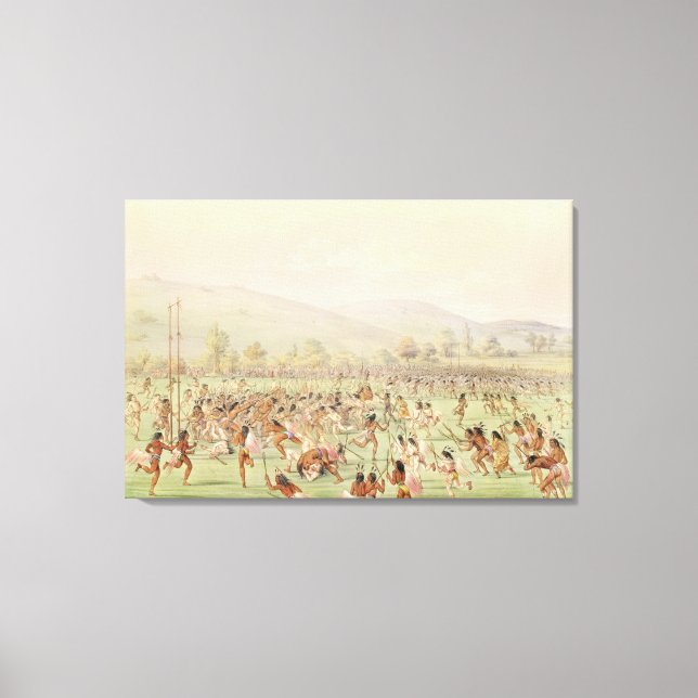 The Indian Ball Game, c.1832 Canvas Print (Front)