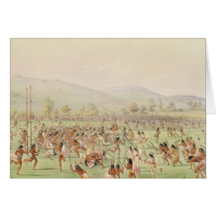 The Indian Ball Game, c.1832 Cards