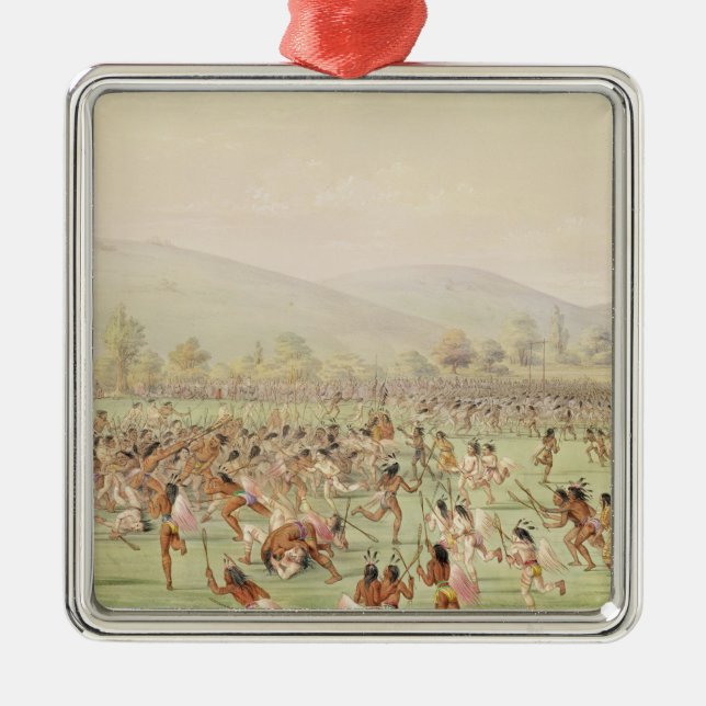 The Indian Ball Game, c.1832 Metal Ornament (Front)