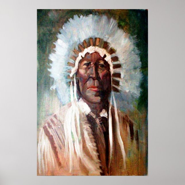 The Indian Chief Western Art Print (Front)