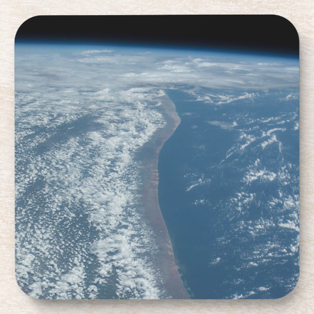 The Indian Ocean Coastline Of Kenya And Somalia. Beverage Coaster (Front)