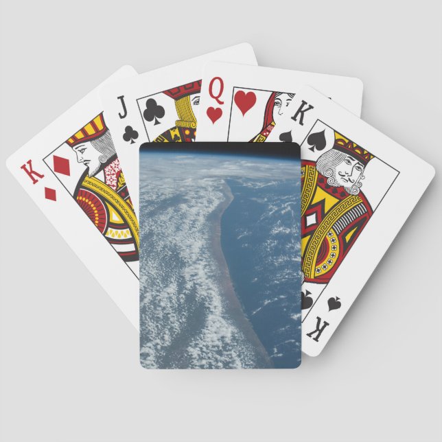 The Indian Ocean Coastline Of Kenya And Somalia. Poker Cards (Back)