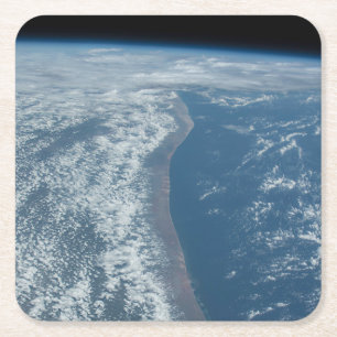 The Indian Ocean Coastline Of Kenya And Somalia. Square Paper Coaster