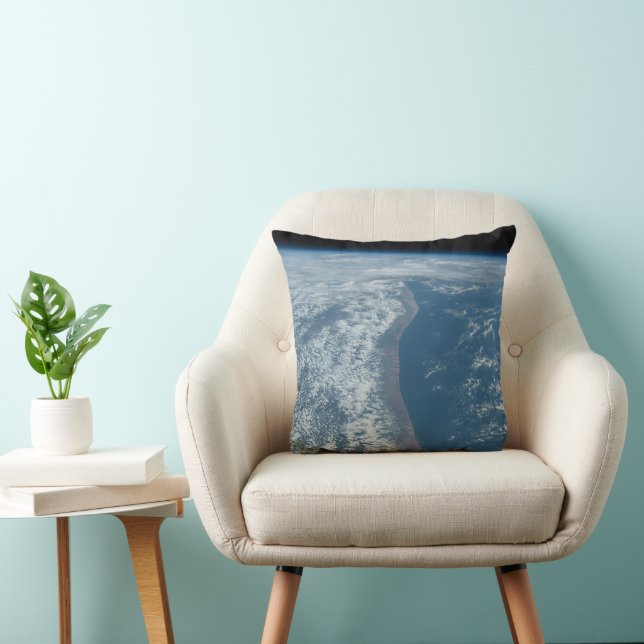 The Indian Ocean Coastline Of Kenya And Somalia. Throw Pillow (Chair)