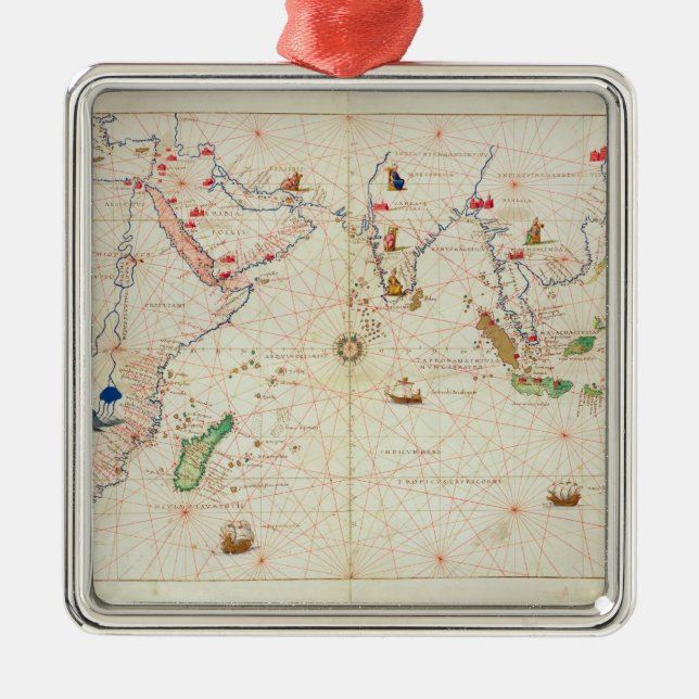 The Indian Ocean Metal Ornament (Front)