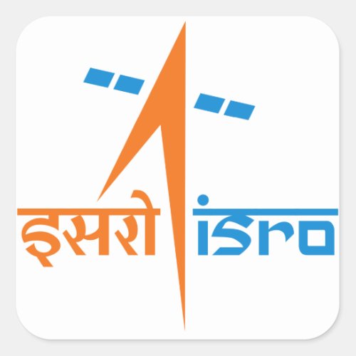 The Indian Space Research Organisation _ ISRO Square Sticker