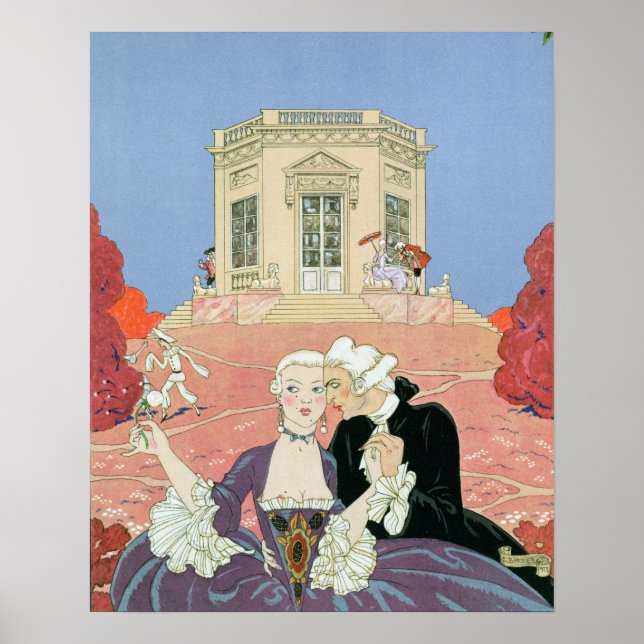 The Indolents,  illustration for 'Fetes Galantes' Poster (Front)