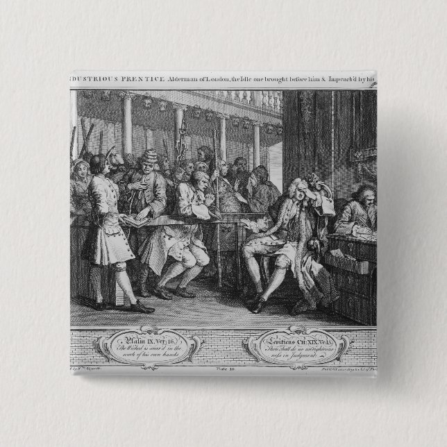 The Industrious 'Prentice Alderman of London Button (Front)