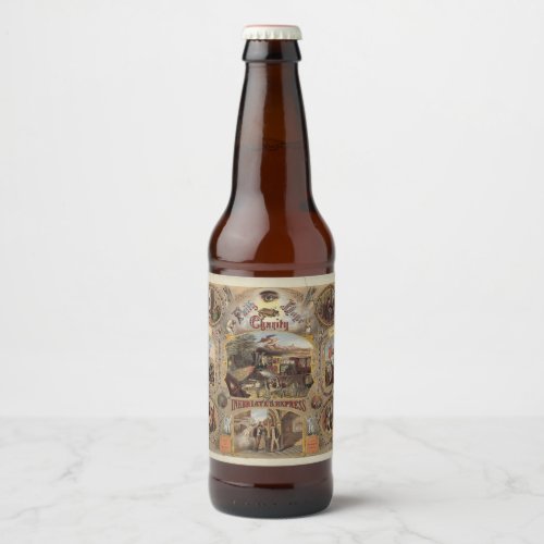 The Inebriates Express Vintage Americana Beer Bottle Label