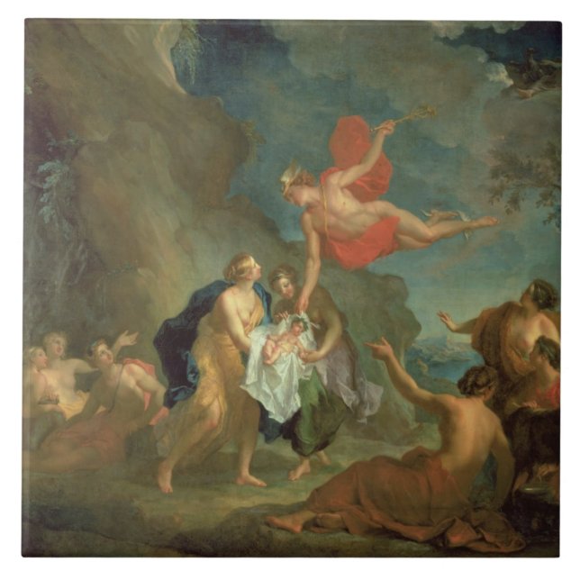 The Infant Bacchus Delivered by Mercury to the Nym Ceramic Tile (Front)