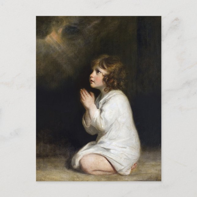 The Infant Samuel at Prayer by Joshua Reynolds Postcard (Front)