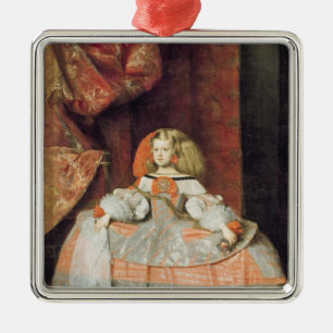 The Infanta Maria Marguerita in Pink Metal Ornament