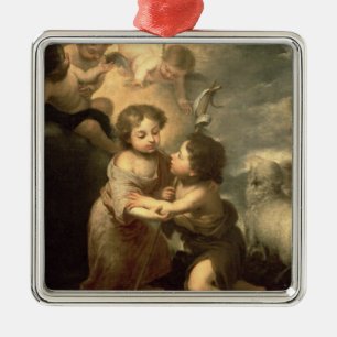 The Infants Christ and John the Baptist Metal Ornament