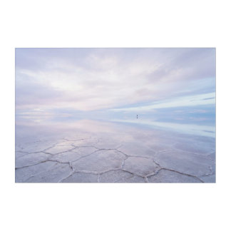 The Infinite Mirror | Salar de Uyuni White Minimal Acrylic Print