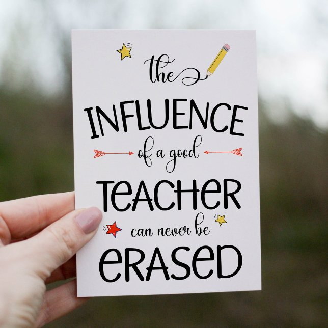 The Influence of a Good Teacher Can Never Erased Cards (Creator Uploaded)