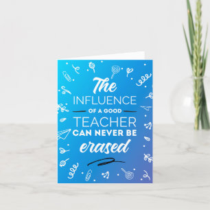 The influence of a good teacher letterpress thank you card