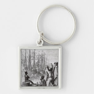 The Inhabitants of Boston Throw Keychain