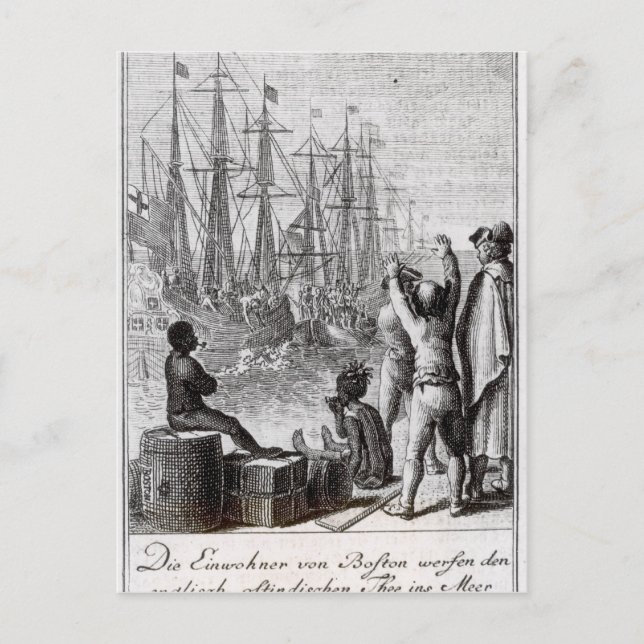 The Inhabitants of Boston Throw Postcard (Front)