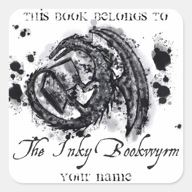 The Inky Bookwyrm Bookplate (Front)