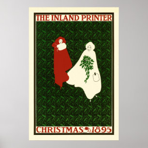 The Inland Printer 1895 Christmas Will Bradley Art Poster