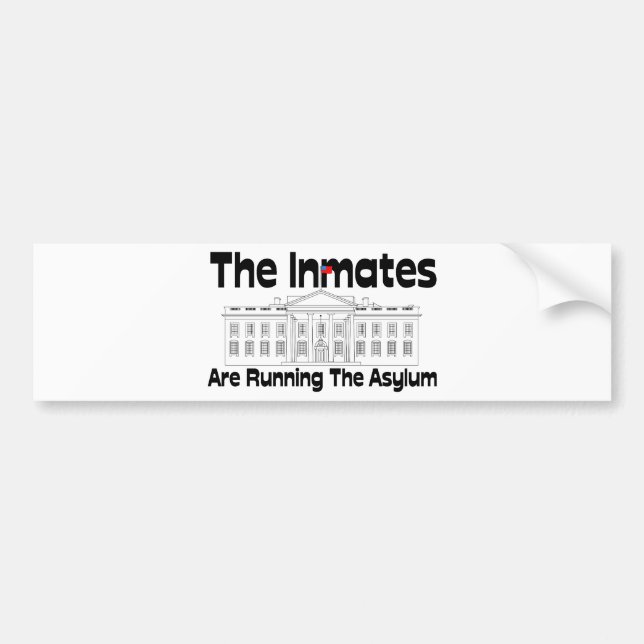 The Inmates Are Running The Asylum Bumper Sticker (Front)