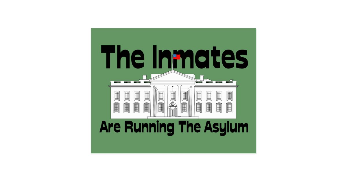 The Inmates Are Running The Asylum Postcard