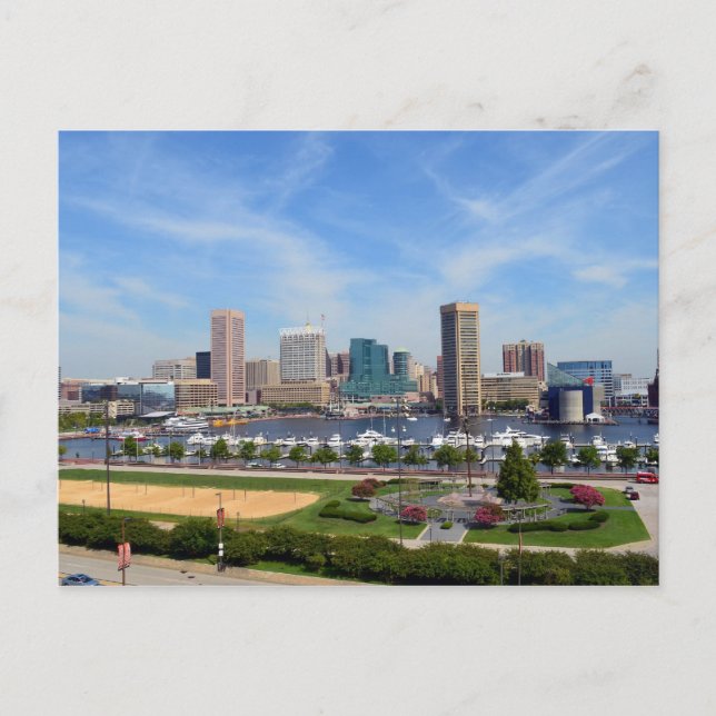 The Inner Harbor of Baltimore Postcard (Front)