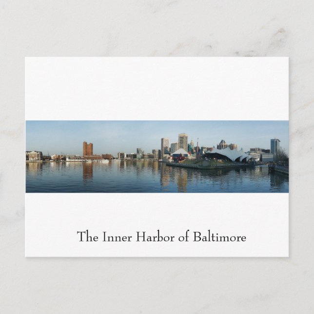 The Inner Harbor of Baltimore Postcard (Front)
