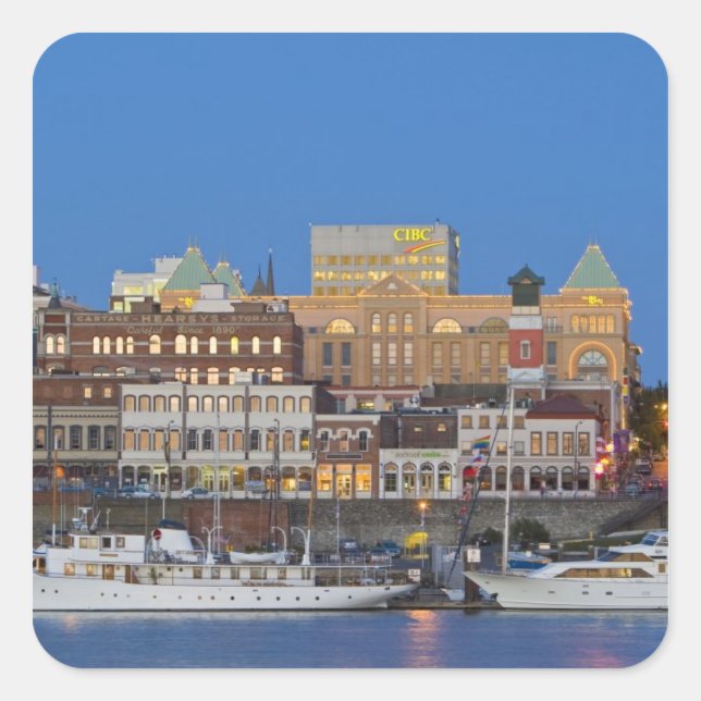 The inner harbour at Victoria British Columbia Square Sticker (Front)