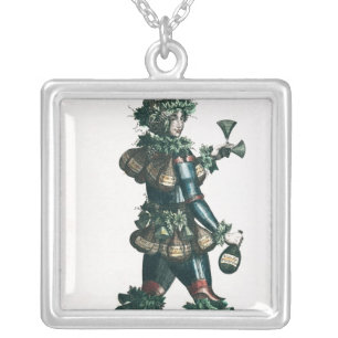 The Innkeeper, allegorical costume design Silver Plated Necklace