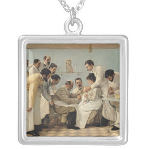 The Insertion of a Tube Silver Plated Necklace